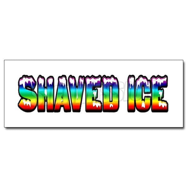 SHAVED ICE 1 DECAL sticker hawaiian cart stand fair cold sign signage, D-36 Shaved Ice1